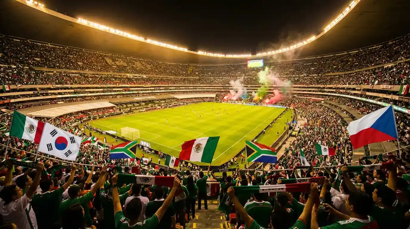 Grúpa A ag Corn an Domhain 2026 le Meicsiceo mar thír óstach, An Chóiré Theas, An Afraic Theas agus An tSeicia