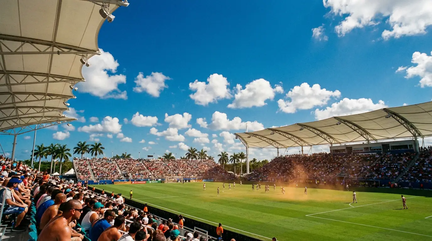 Hard Rock Stadium i Miami Gardens, Florida ag Corn an Domhain 2026
