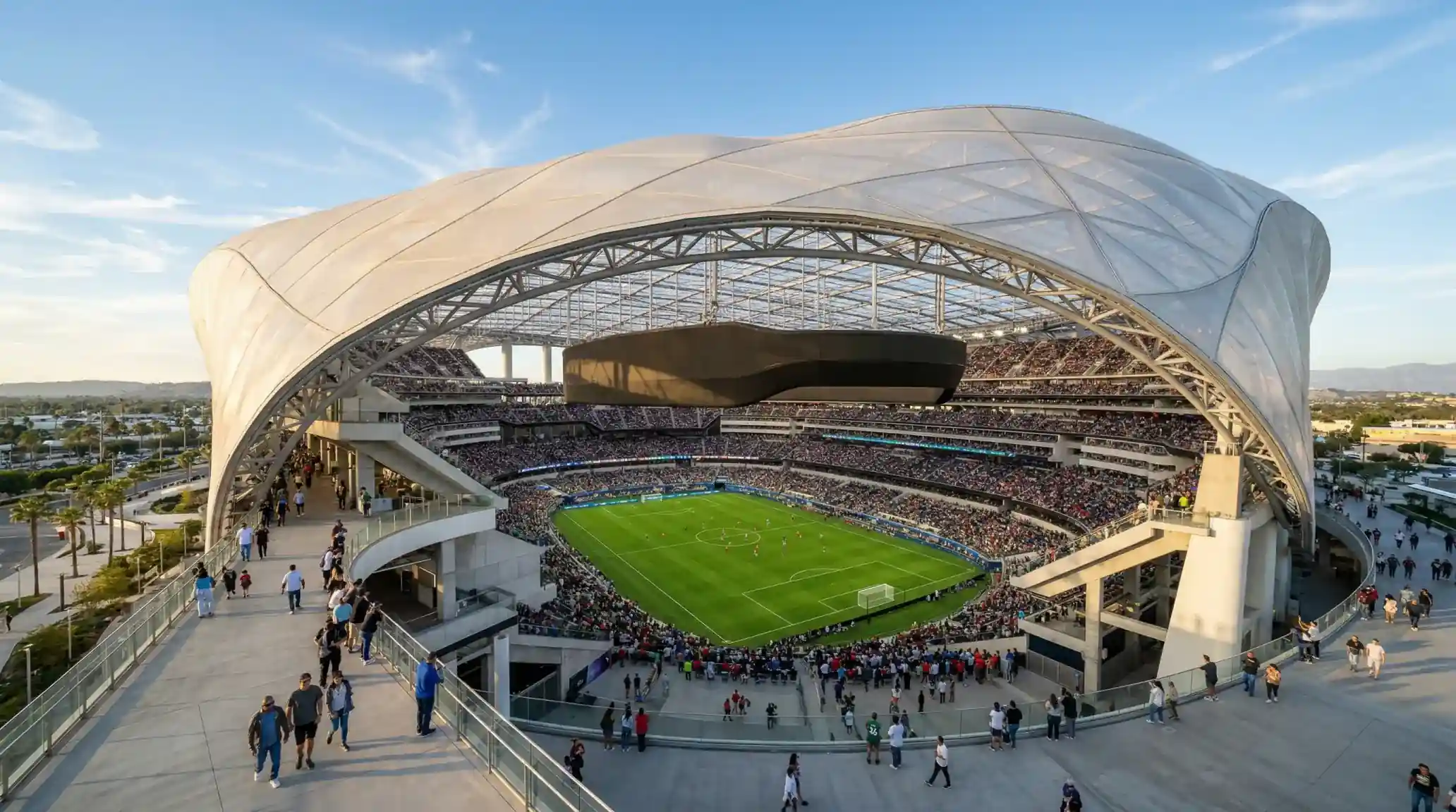 SoFi Stadium i Los Angeles, California ag Corn an Domhain 2026